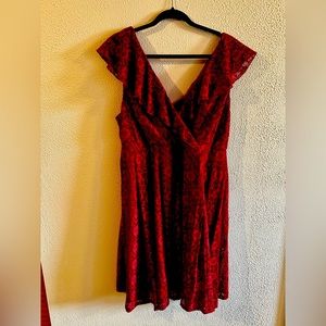 Dark pink Torrid Lace Dress Size 2X